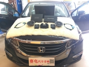 深圳賽電本田奧德賽汽車音響改裝丹拿272+英雅仕功放