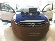 惠州音乐时代 大众途观 汽车音响改装 丹麦绅士宝RX6.2