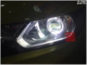 武漢武光改燈 本田飛度GK5改裝光導(dǎo)天使眼 冰藍(lán)惡魔眼透鏡