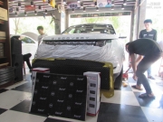 江西月福汽車音響改裝路虎發(fā)現(xiàn)神行升級(jí)中道隔音