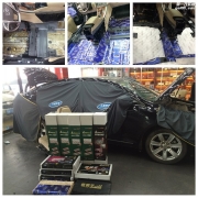 別克君越鏟除原車(chē)瀝青材料 大能汽車(chē)隔音降噪 石家莊新威...