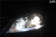 合肥豐田皇冠改氙氣燈車燈改裝升級透鏡歐司朗CBI氙氣大燈