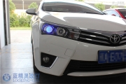 合肥新卡羅拉車燈改裝氙氣大燈Q5氙氣雙光透鏡歐司朗CBI燈