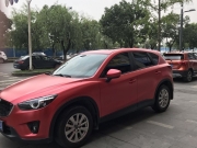 武漢汽車改色膜 馬自達CX-5車衣裳CYS電光紅改色施工效果圖