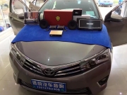 南寧豐田卡羅拉音響改裝+尼諾帕克N32+優(yōu)美聲+賽倫科特隔音