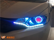 太原本田飛度大燈改裝歐司朗豪華套裝 LED日行燈 天使眼