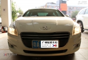 广州炫酷车灯专业车灯升级标致508升级改装Q5双光透镜