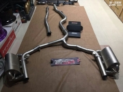 奔馳W205 C200改RES排氣中尾段帶閥門急出