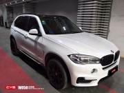 成都汽車改色貼膜寶馬X5白變藍(lán)車身改色