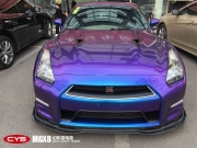 GTR幻彩雷電藍成都汽車改色