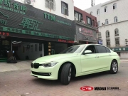 成都車衣裳馬3系馬卡龍蝴蝶綠車身改色貼膜