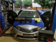 羅定金聲匯汽車(chē)音響——雷凌安裝美國(guó)史云威格喇叭+低音+...