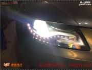 太原奧迪A4車燈改裝海拉五透鏡 歐司朗CBI燈泡 歐司朗安定