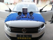 東營木馬人汽車音響改裝大眾桑塔納升級凱躍668