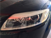 太原奧迪Q7大燈改裝海拉五透鏡 歐司朗加亮180%燈泡 歐司朗...