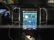 深圳福特F150改装安卓大竖屏导航+超清360全景行车记录仪