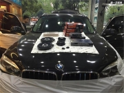 上饒月福汽車音響改裝寶馬X5升級德國伊頓1200.6