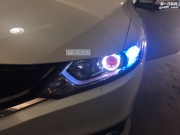 佛山改燈 杰德車燈升級海拉五+白色天使眼+紅惡魔眼 改裝....