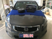 揚(yáng)州汽車音響隔音改裝本田雅閣升級勁浪功放低音 精英座...