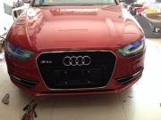 奧迪A4L 升級(jí)RS4蜂窩中網(wǎng)  奧迪S銀耳