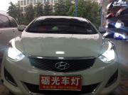 廣州汽車改燈 現(xiàn)代朗動大燈升級海拉5透鏡歐司朗CBI5500K套裝