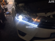 佛山實體店改燈 14卡羅拉車燈定制個性改裝 升級透鏡 天使...