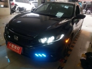 十代思域改燈，長沙思域高配大燈轉(zhuǎn)換低配大燈改海拉五