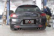 大眾尚酷高爾夫升級(jí)改裝中出四出排氣帶跑車(chē)音閥門(mén)系統(tǒng)