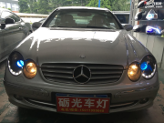 廣州汽車改燈 奔馳CLK240大燈升級(jí)海拉5透鏡飛利浦CX5000K套裝