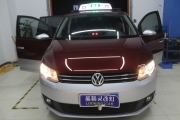 上海大眾途安車燈改裝海拉6雙光透鏡歐司朗CBI氙氣大燈
