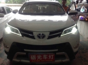 廣州汽車改燈 豐田RAV4大燈改海拉5透鏡飛利浦XV4800K燈泡套裝