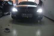 上海奔馳CLS500車燈改裝海拉5雙光透鏡歐司朗氙氣大燈