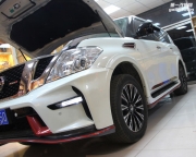 石家莊奧盛騰尼桑途樂Y62讓黃金聲學汽車音響去征服