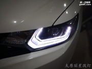 太原本田飛度車燈改裝海拉五雙光透鏡 大燈套件