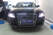 上海奧迪A6L改車燈氙明透鏡歐司朗氙氣大燈