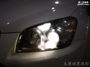 太原丰田RAV4大灯改装米石LED双光透镜