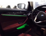 寶馬5系G38改裝11色氛圍燈+無鑰匙進入