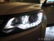 太原途觀(guān)車(chē)燈改裝GTR透鏡 飛利浦XV+燈泡 原裝位安定