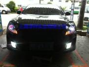 馬自達(dá)3改裝Q5雙光透鏡+氙氣燈+LED淚眼燈條