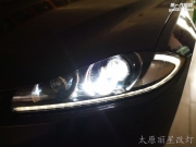 捷豹XF大灯改装GTR透镜 欧司朗创新亮套装