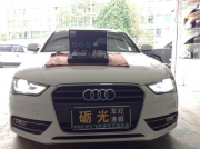 广州汽车灯光升级  奥迪A4L大灯改海拉5双光透镜飞利浦XV套餐