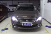 上海標(biāo)致408改車燈改裝歐司朗氙氣大燈加白色天使眼