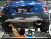 本田XRV 缤智单边改双边尾段双出可带阀门款排气管改装