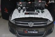 大眾途觀汽車音響改裝，這音質(zhì)真是沒sei了！深圳粵聲汽...