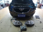 老司機車燈不亮也不行別克GL8大燈改透鏡氙氣燈石家莊改...