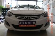 現(xiàn)代朗動(dòng)車燈改氙氣燈海拉5雙光透鏡天使眼成都專業(yè)改燈店