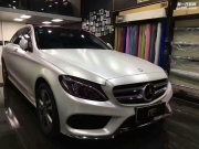 蘇州汽車改色貼膜哪里好 奔馳全車改車衣裳cys電光白全車...