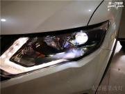 太原尼桑奇駿大燈改裝米石LED雙光透鏡
