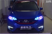 番禺大石大燈改裝 飛度改裝氙氣大燈 天使眼惡魔眼豪程車改