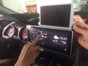 奥迪Q7改装安卓大屏导航 倒车影像